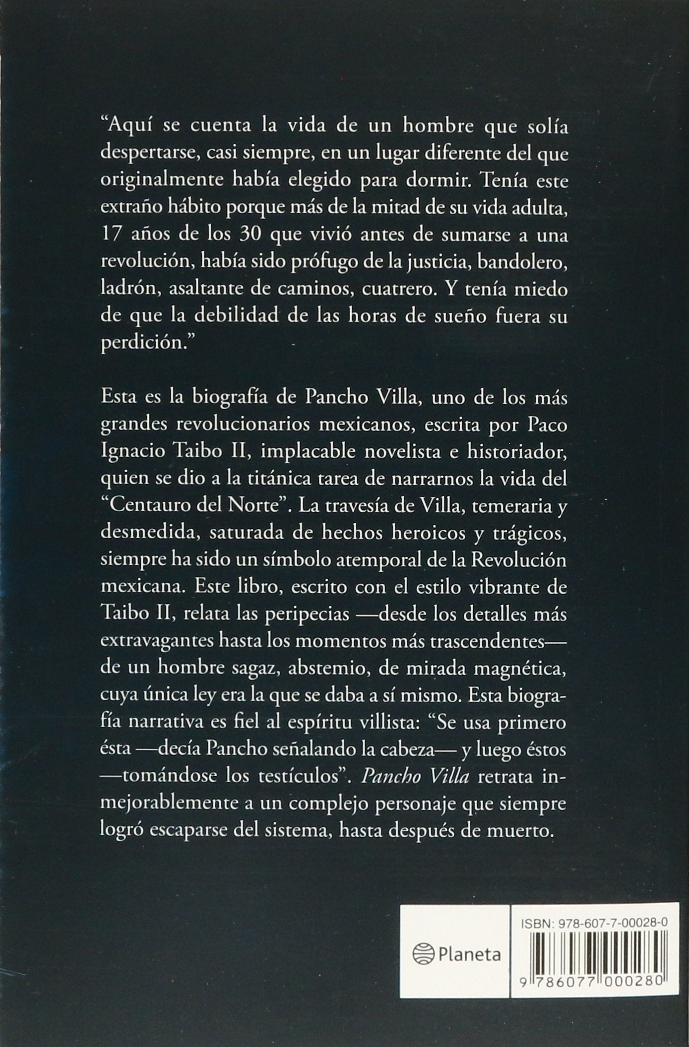 Pancho Villa una Biografía Narrativa