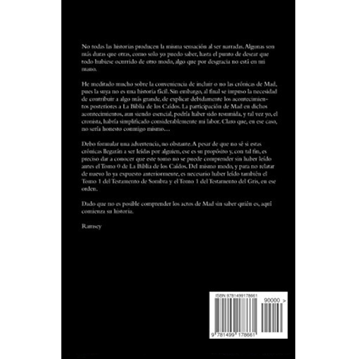 La biblia de los caídos -Tomo I del testamento de Mad-