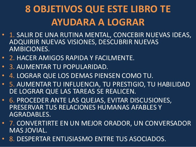 Como ganar amigos e influir sobre las personas